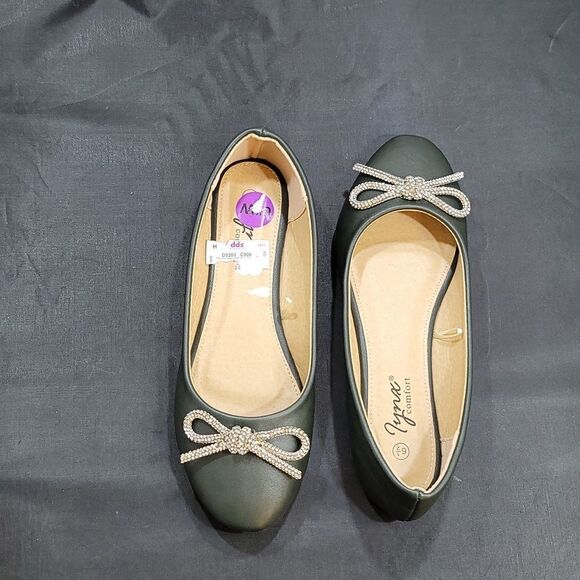 BRAND NEW LYNX JEWEL BOWNOT EMBELLISHMENTS SLIP-ON WOMEN"S FLAT - Picture 5 of 14